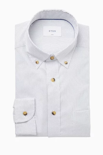 Striped Oxford Shirt in Cotton