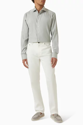 Filo di Scozia Jacquard Shirt in Knit