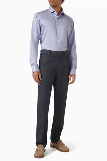 Filo di Scozia Jacquard Shirt in Knit