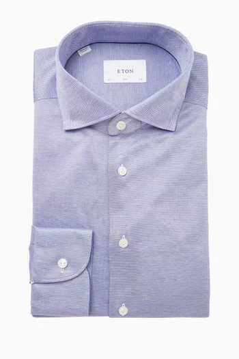 Filo di Scozia Jacquard Shirt in Knit