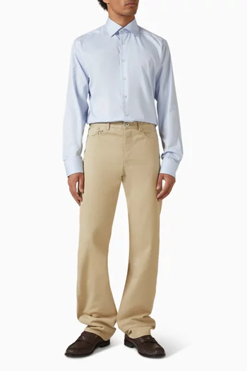 Floral-effect Signature Shirt in Cotton-twill