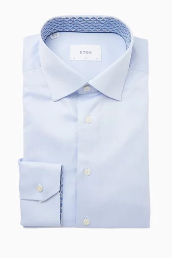 Floral-effect Signature Shirt in Cotton-twill