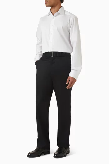 Floral-effect Signature Shirt in Cotton-twill