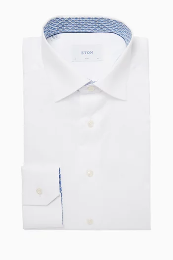 Floral-effect Signature Shirt in Cotton-twill
