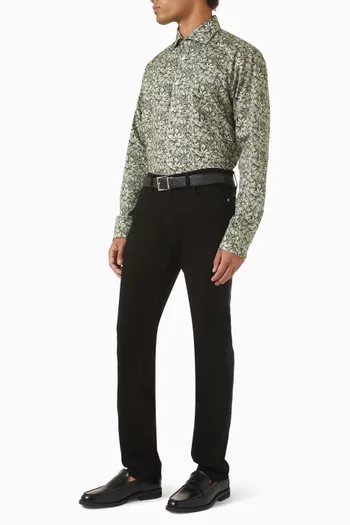 Floral-print Shirt in Cotton-twill