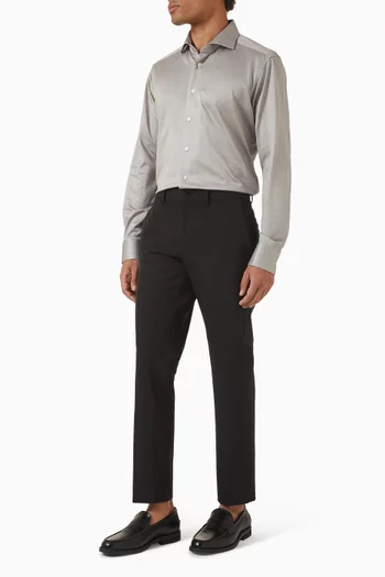 Solid Shirt in Cotton-twill
