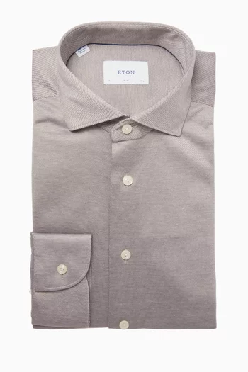 Solid Shirt in Cotton-twill