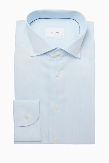 Solid Shirt in Cotton-twill