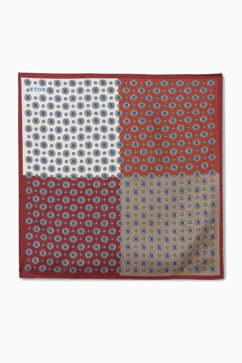 Four Squared Pocket Square in Silk