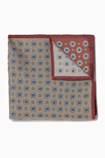 Four Squared Pocket Square in Silk