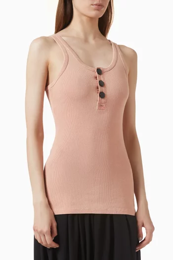 Logo Tank Top in Cotton