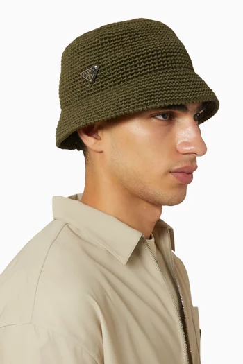 Crochet Bucket Hat in Cotton Viscose