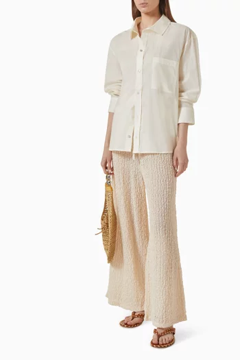 x Elsa Hosk Drawstring Wide-leg Pants