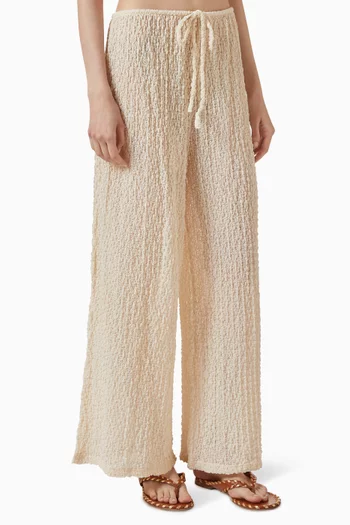 x Elsa Hosk Drawstring Wide-leg Pants