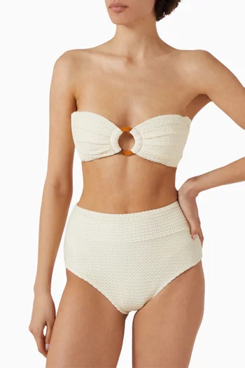 High-waist Crochet Bikini Briefs
