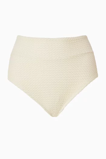 High-waist Crochet Bikini Briefs