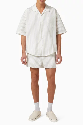 Camp Collar Ami De Coeur Shirt in Cotton Poplin