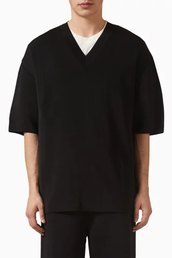 Double Face Sweater in Wool & Viscose