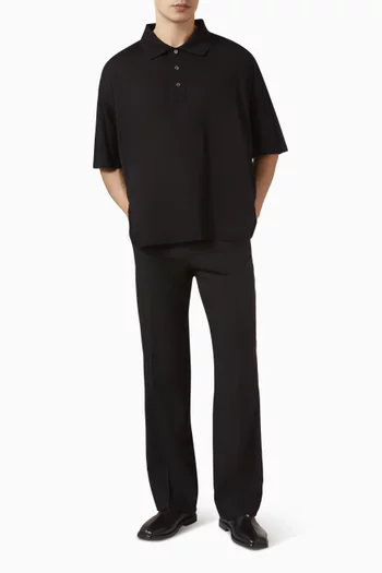 Ami de Coeur Boxy Fit Polo Shirt in Cotton
