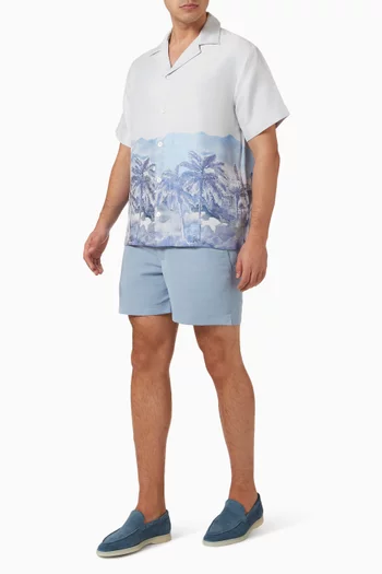 Cezane Jacquard Shirt in Silk-blend