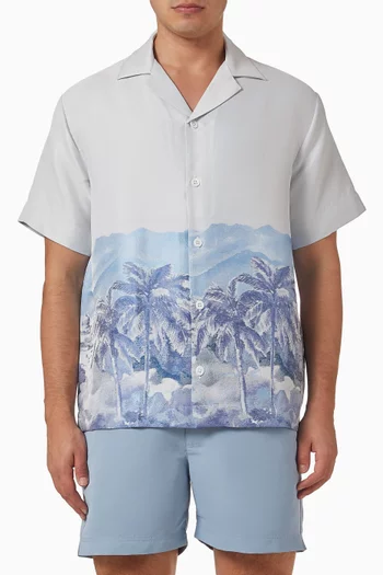 Cezane Jacquard Shirt in Silk-blend