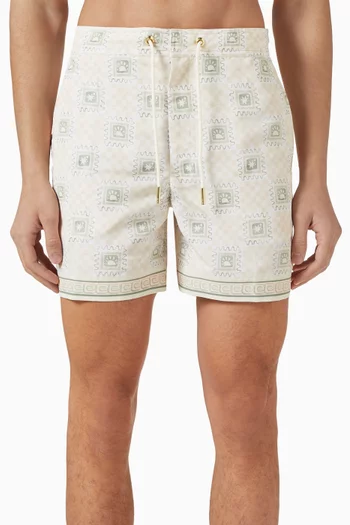 Telha-print Swimshorts in Mesh