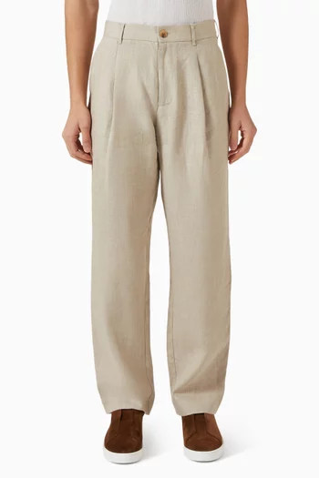 Nassau Wide-leg Pants in Linen