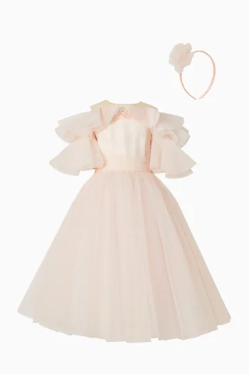 Ruffle Layered Dress in Tulle