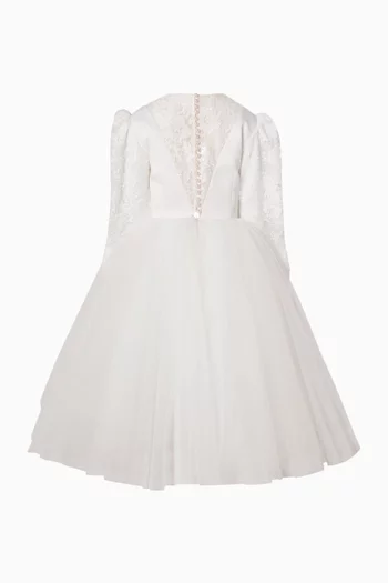 Bow Embellished Dress in Tulle