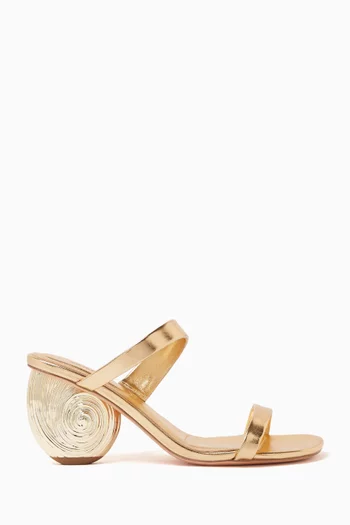 Marion 75 Mules in Metallic Leather