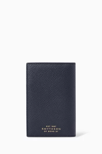 Folded Card Holder in Panama Leather