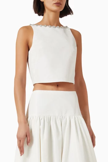 Lipalace Embellished Crop Top