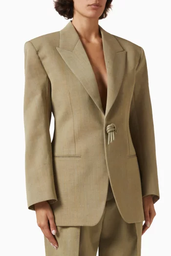 Mélange Jacket in Wool & Linen