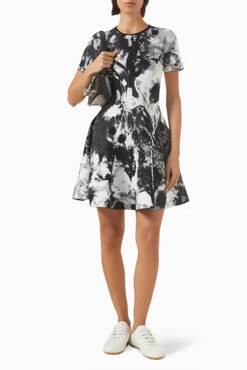 Floral Jacquard Mini Dress