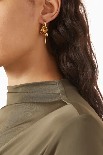Knot Earrings in 18kt Gold-finish Sterling Silver