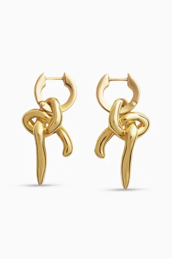 Knot Earrings in 18kt Gold-finish Sterling Silver