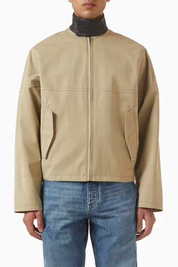 Intrecciato Collar Jacket in Cotton
