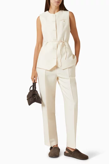 Plaza Pants in Wool-silk