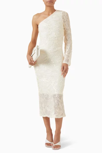 Yasflorina Midi Dress in Lace