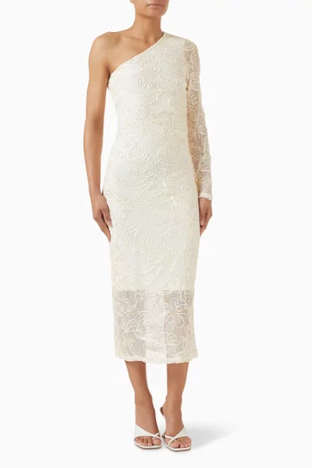 Yasflorina Midi Dress in Lace