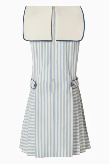 Regency Striped Mariner Collar Dress in Cotton