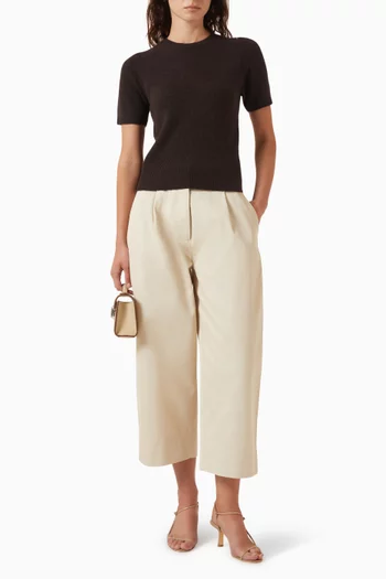 Cropped Balloon Pants in Cotton
