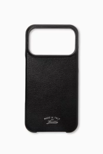 iPhone 17 Pro Max Phone Case in Leather