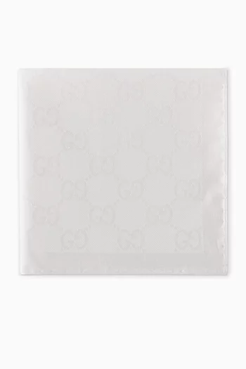 Pocket Square in GG cotton-silk