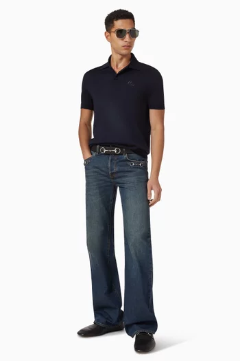 Knit Polo Shirt in Wool