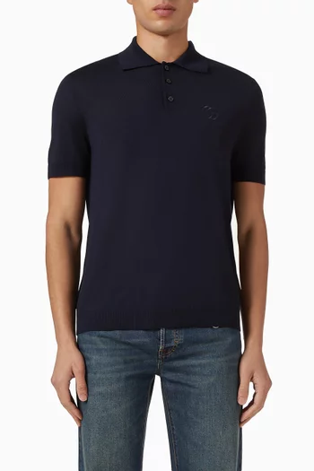 Knit Polo Shirt in Wool