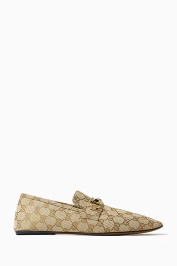 Horsebit Loafers in GG Canvas