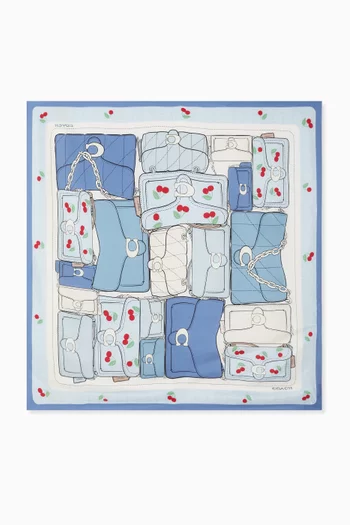 Tabby Cherry Printed Scarf in Silk
