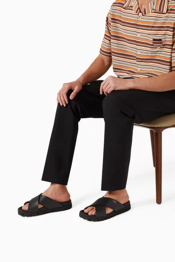 Crisscross Sandals in Rubber