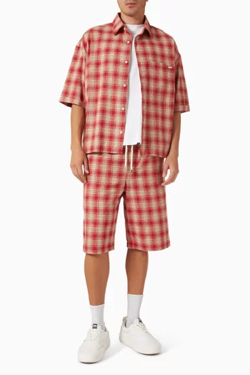 Plaid Cropped Shirt in Cotton